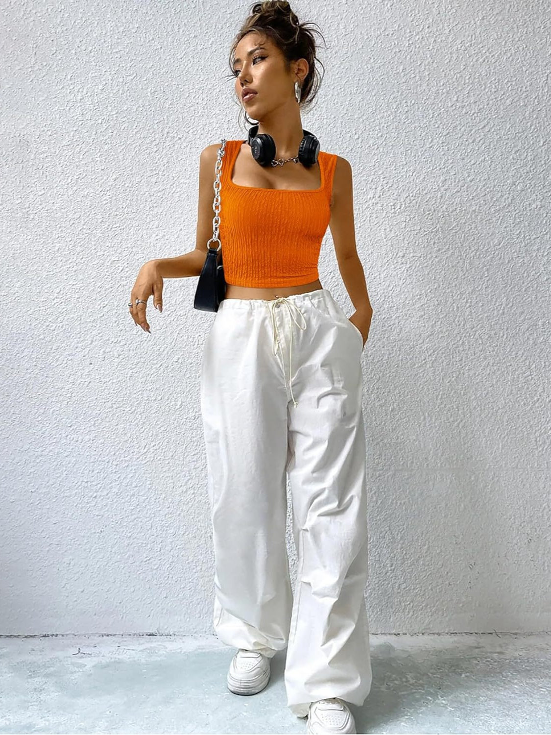 Textured Square Neck Tank